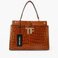 Tom Ford 'TF' Croc-Top Handle Bag