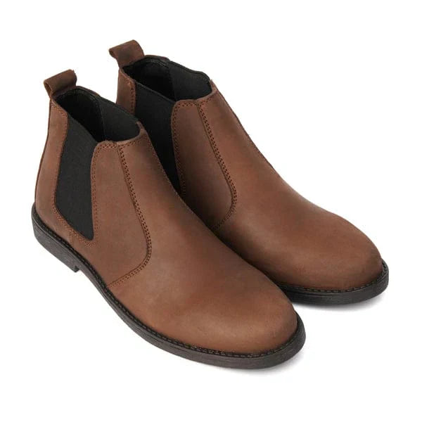 Premium Leather Chelsea Boots for Men – Brown & Black | Comfortable, Durable, Slip-Resistant